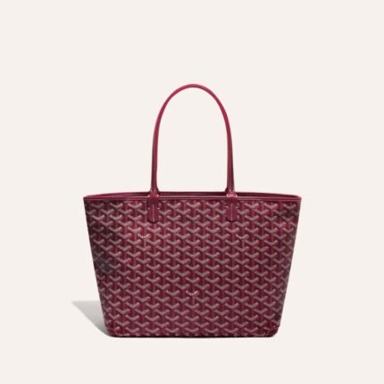 Goyard Goyardine Artois Tote PM Bordeaux Canvas & Chevroches Calfskin Palladium Hardware