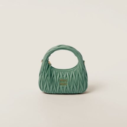 Wander matelassé nappa leather hobo bag