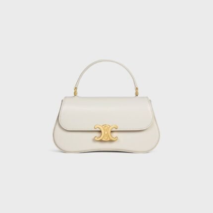 TEEN CELINE LOLA IN SHINY CALFSKIN WHITE COTTON