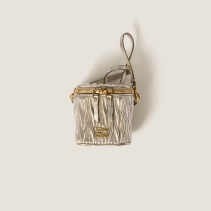 Matelassé nappa leather micro bag