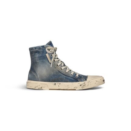 Mens Paris High Top Sneaker  in Blue