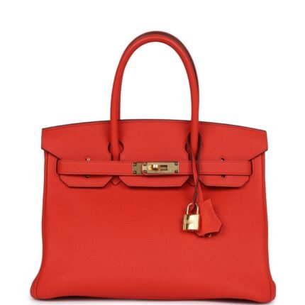 Hermes Birkin 30 Rouge Tomate Togo Gold Hardware