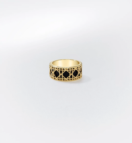 My Dior Ring Yellow Gold and Black Lacquer