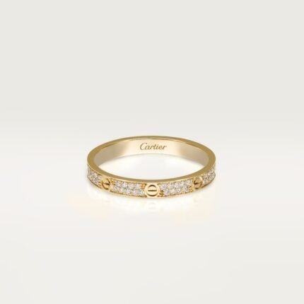 LOVE ring, mini model, paved