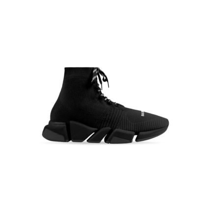 Mens Speed 2.0 Lace-up Recycled Knit Sneaker in Black