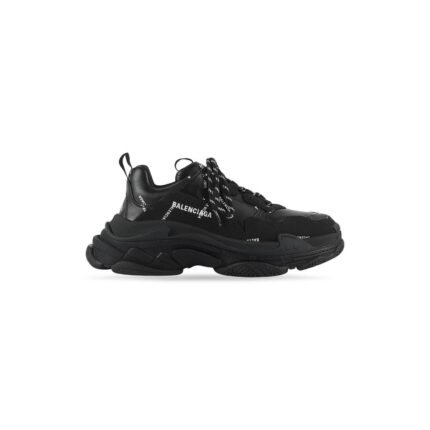 Womens Triple S Sneaker Allover Logo in Black