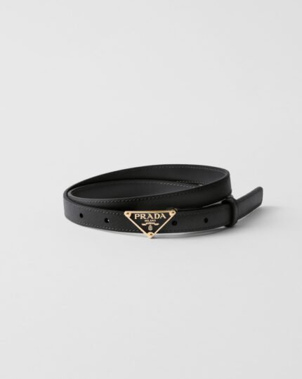 Saffiano leather belt