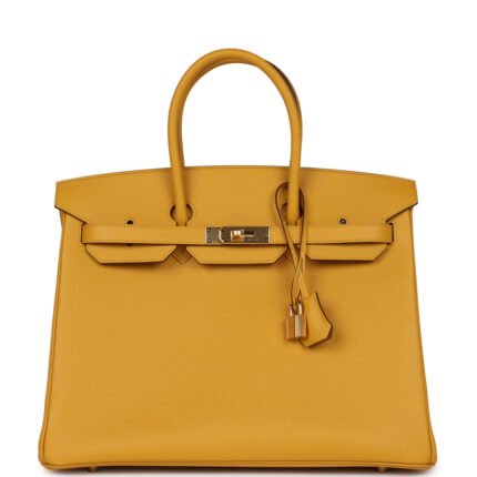 Hermes Birkin 35 Jaune Ambre Epsom Gold Hardware