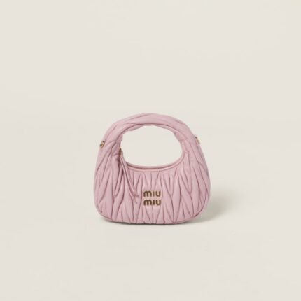 Wander matelassé nappa leather hobo mini-bag