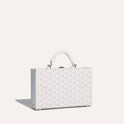 Goyard Grand H?tel Trunk Bag White