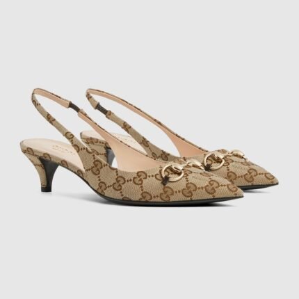 Womens Horsebit slingback pump