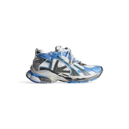 Mens Runner Sneaker in Blue/white/grey