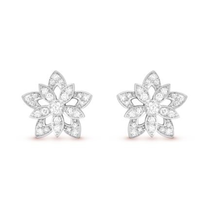 Lotus openwork earrings mini model