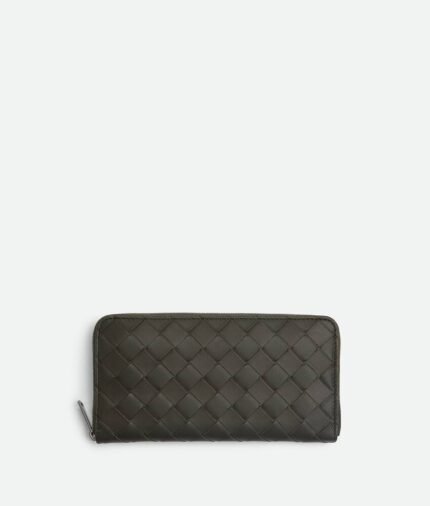 Intrecciato Zip Around Wallet