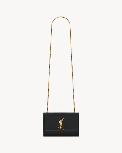 YSL Kate Small in Shiny Grained  Leather