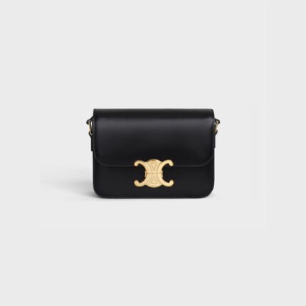 TEEN TRIOMPHE BAG IN SHINY CALFSKIN BLACK