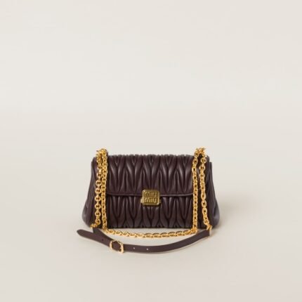 Matelassé nappa leather shoulder bag