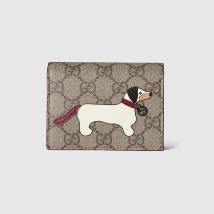 GG Mini Wallet With Dog Detail
