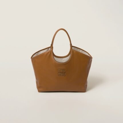 Leather tote bag