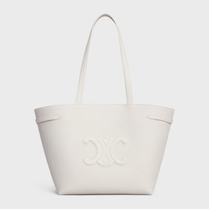 MEDIUM CABAS ANA?S CUIR TRIOMPHE IN GRAINED CALFSKIN RICE