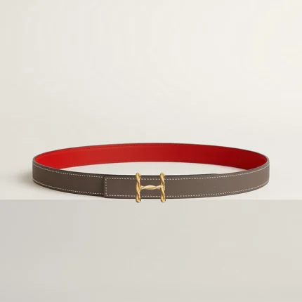 H Torsade belt buckle & Reversible leather strap 24 mm