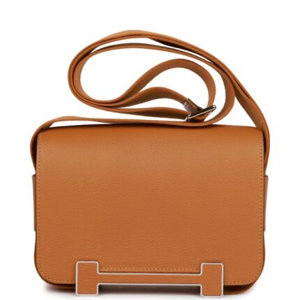 Hermes Geta Caramel Chevre Palladium Hardware