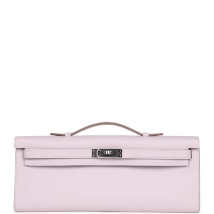 Hermes Kelly Cut Mauve Pale Swift Palladium Hardware