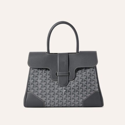Goyard Saigon Tote Grey Goyardine Canvas Palladium Hardware
