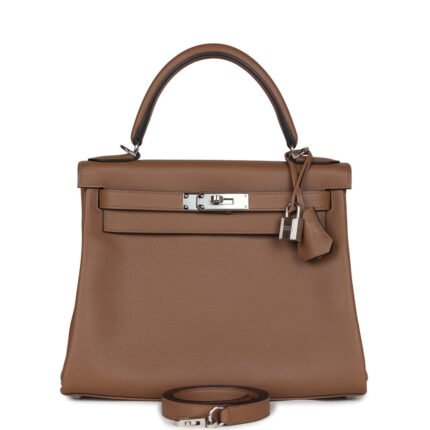 Hermes Kelly Retourne 28 Alezan Evercolor Palladium Hardware