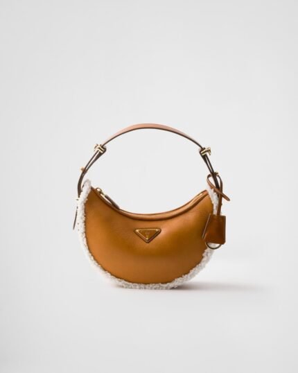 Prada Arqu?? Small Shearling Shoulder Bag