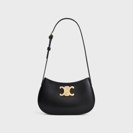 MEDIUM TILLY BAG IN SHINY CALFSKIN BLACK