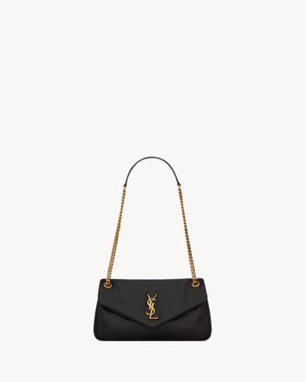 YSL CALYPSO Small in Plunged Lambskin