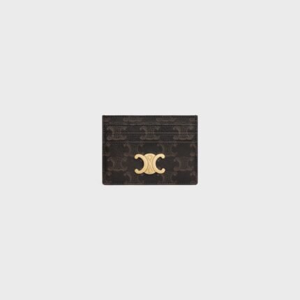 CARD HOLDER TRIOMPHE IN TRIOMPHE CANVAS TAN