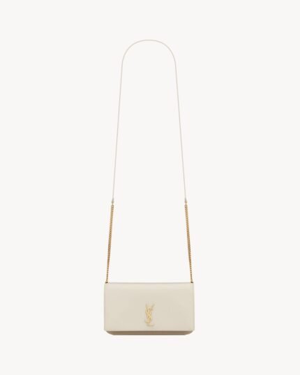 YSL Cassandre Phone Holder in Smooth Leather