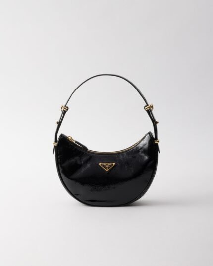 Prada Arqu?? Naplak Patent Leather Shoulder Bag