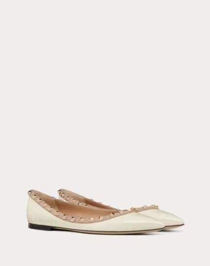 PATENT ROCKSTUD BALLET FLAT