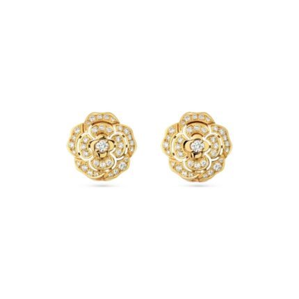 Bouton de Camélia earrings