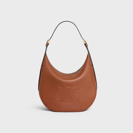 MEDIUM HELO?SE BAG CUIR TRIOMPHE IN SUPPLE CALFSKIN TAN