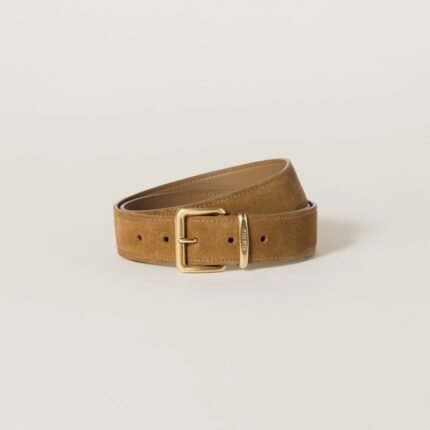 Suede belt