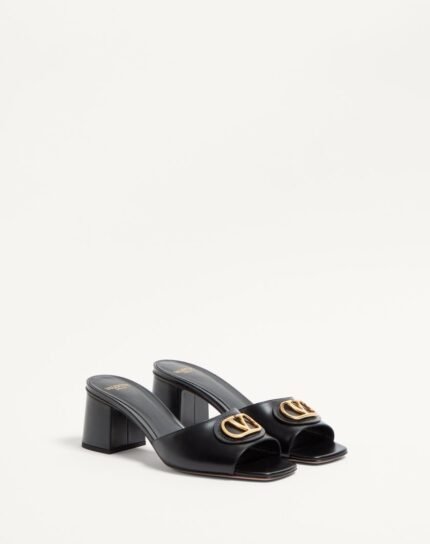 VLOGO SIGNATURE SLIDE SANDAL IN CALFSKIN 60MM