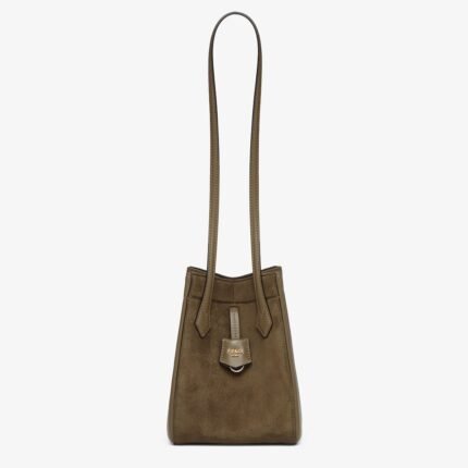 Fendi Origami Mini Transformable Suede and Leather Mini Bag