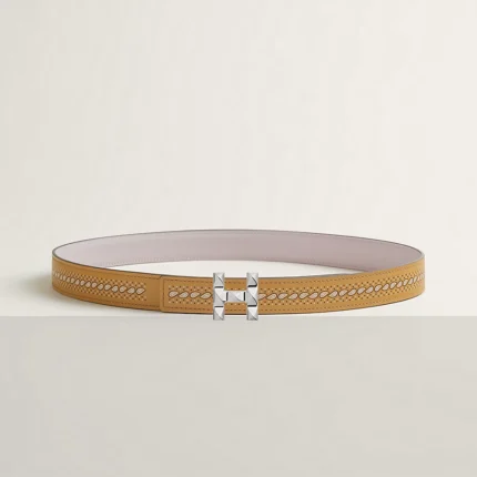 H Infini belt buckle & Bandana leather strap 24 mm