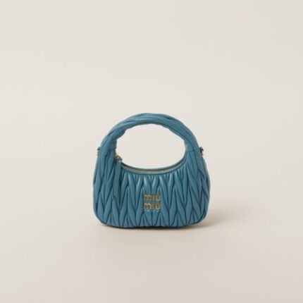 Wander matelassé nappa leather hobo bag