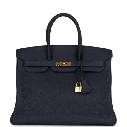 Hermes Birkin 35 Bleu Nuit Togo Gold Hardware