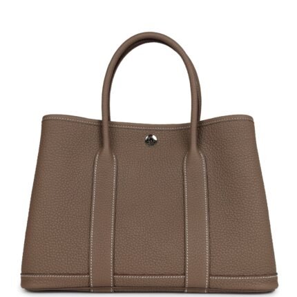 Hermes Garden Party 30 Etoupe Negonda Palladium Hardware