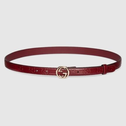 Belt with Interlocking G buckle