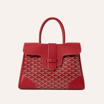 Goyard Saigon Tote Red Goyardine Canvas Palladium Hardware