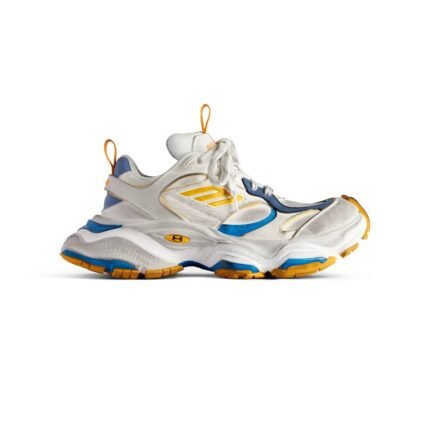 Mens Cargo Sneaker  in White/grey/orange/blue