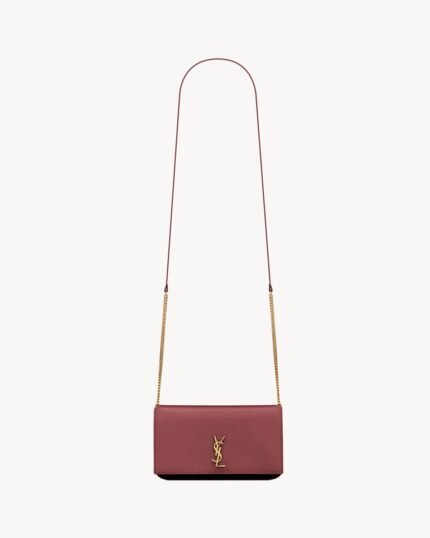 YSL Cassandre Phone Holder in Smooth Leather