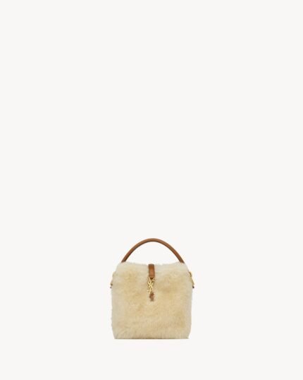 YSL Le 37 Mini In Shearling